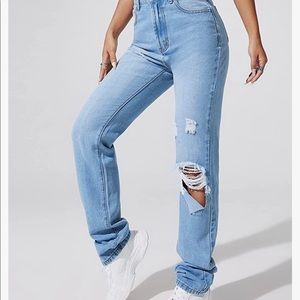 Floerns Women's Denim Wash Baggy Jeans Long Pants